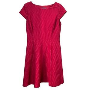 EN FOCUS STUDIO Red Texture Mini Dress Size 12
